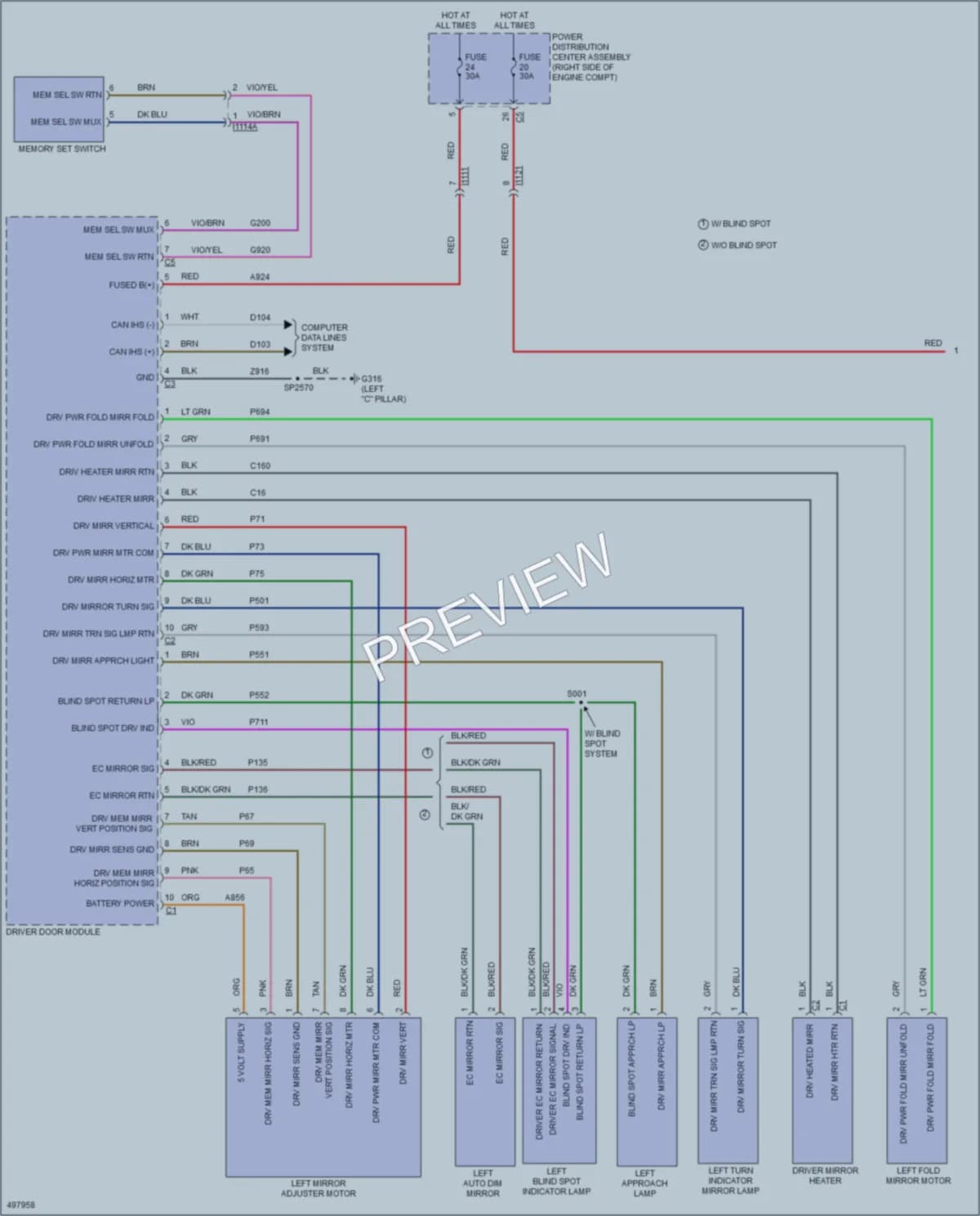 2016 Jeep GrandCherokee Memory Systems wiring diagram preview