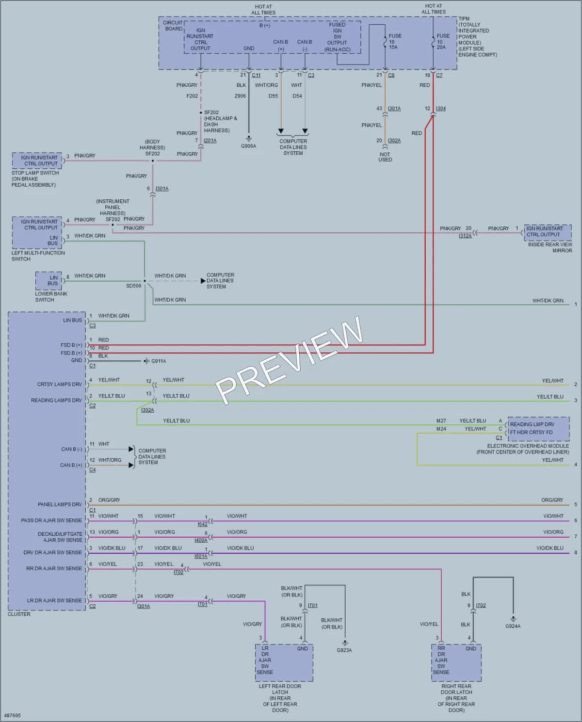 2016 Jeep Patriot Interior Lights wiring diagram preview