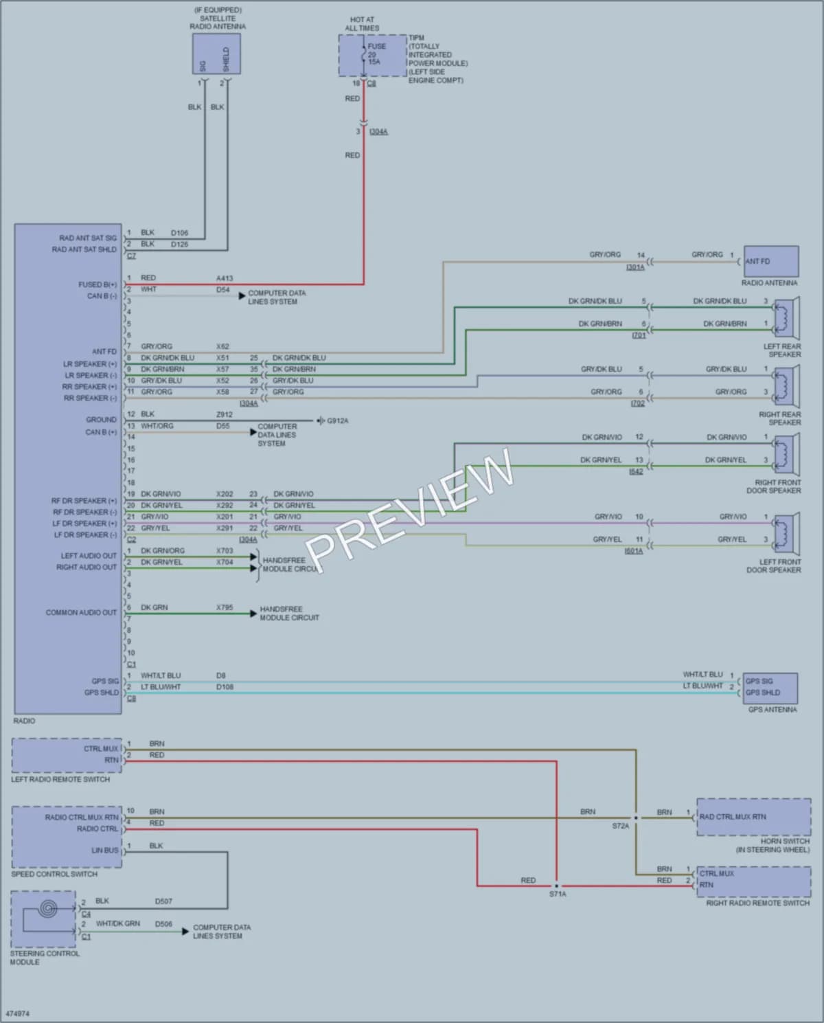 2016 Jeep Patriot Navigation wiring diagram preview
