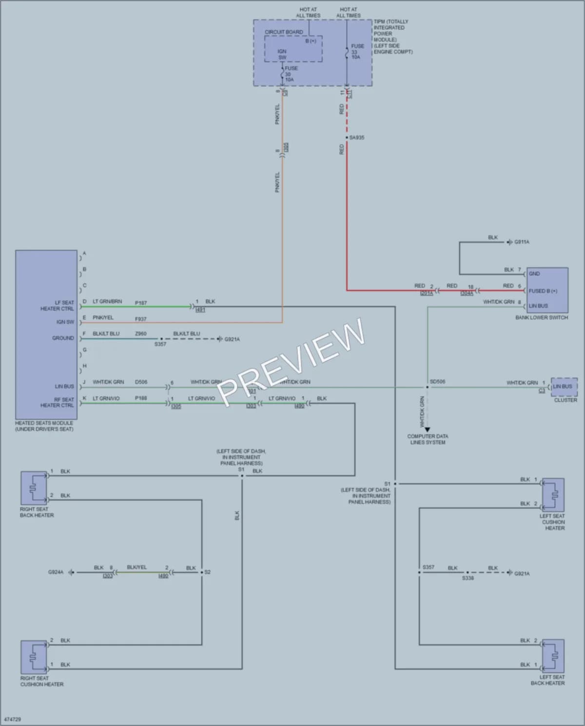 2016 Jeep Patriot Power Seats wiring diagram preview
