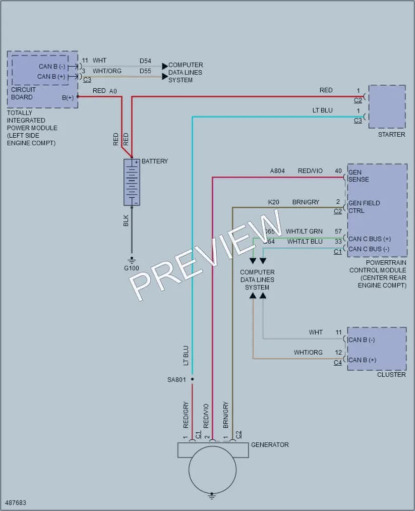 2016 Jeep Patriot Starting Charging wiring diagram preview