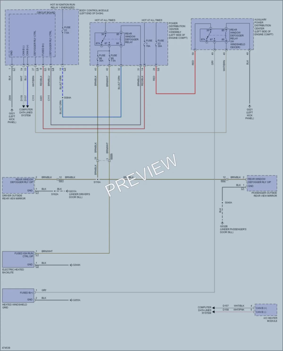 2016 Jeep Renegade Defoggers wiring diagram preview