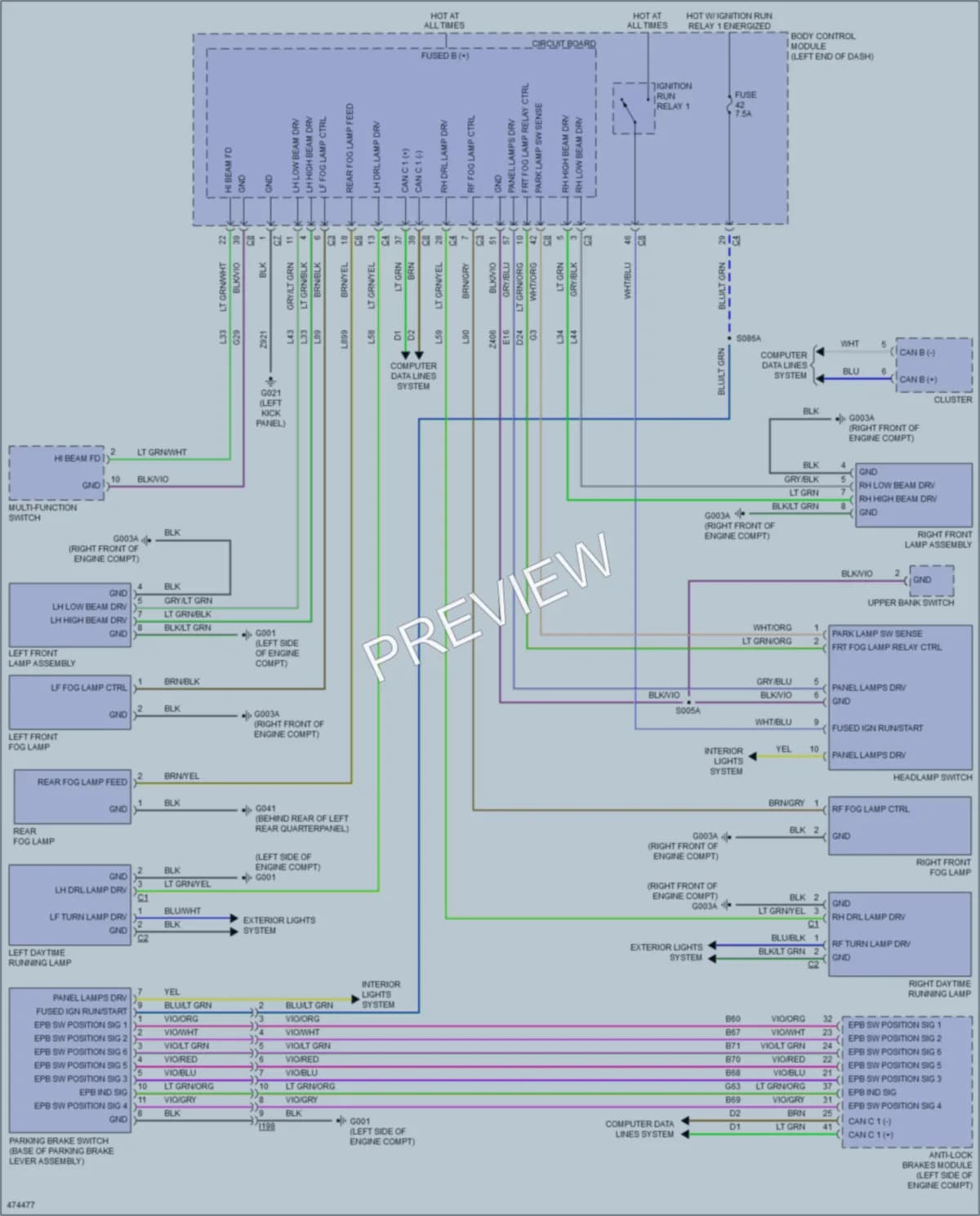 2016 Jeep Renegade Headlights wiring diagram preview