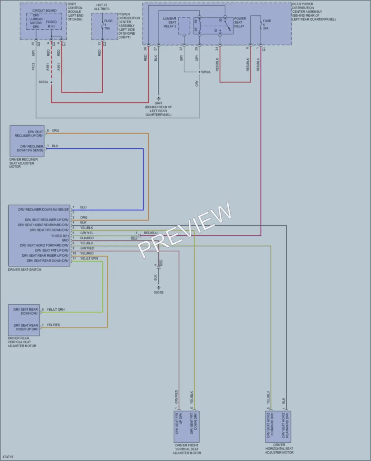 2016 Jeep Renegade Power Seats wiring diagram preview