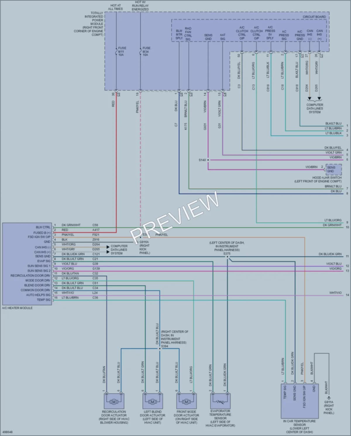 2016 Jeep Wrangler Air Conditioning wiring diagram preview
