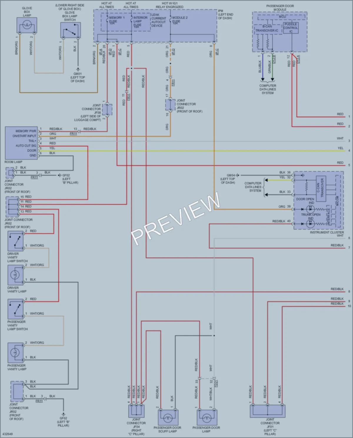 2016 Kia Cadenza Interior Lights wiring diagram preview