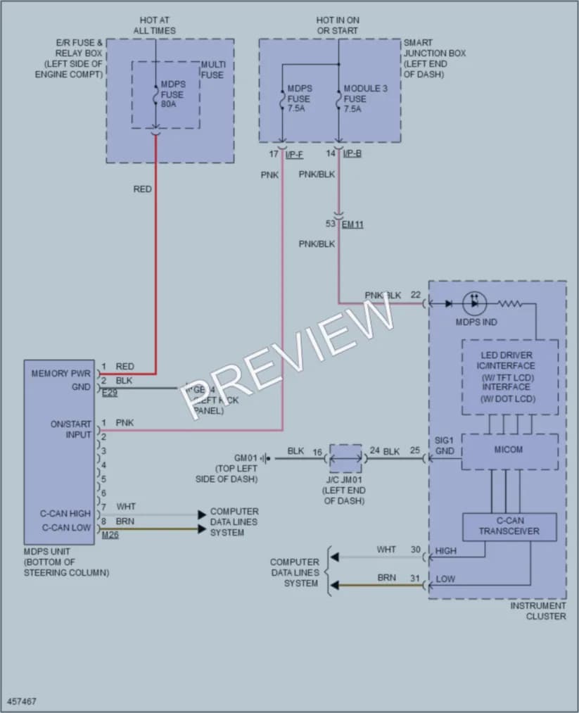 2016 Kia Forte Electronic Power Steering wiring diagram preview
