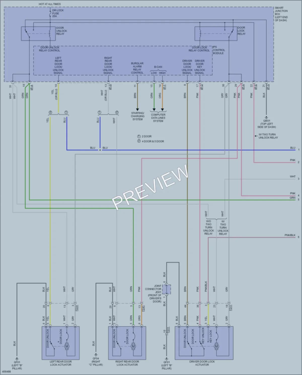 2016 Kia Forte Power Door Locks wiring diagram preview