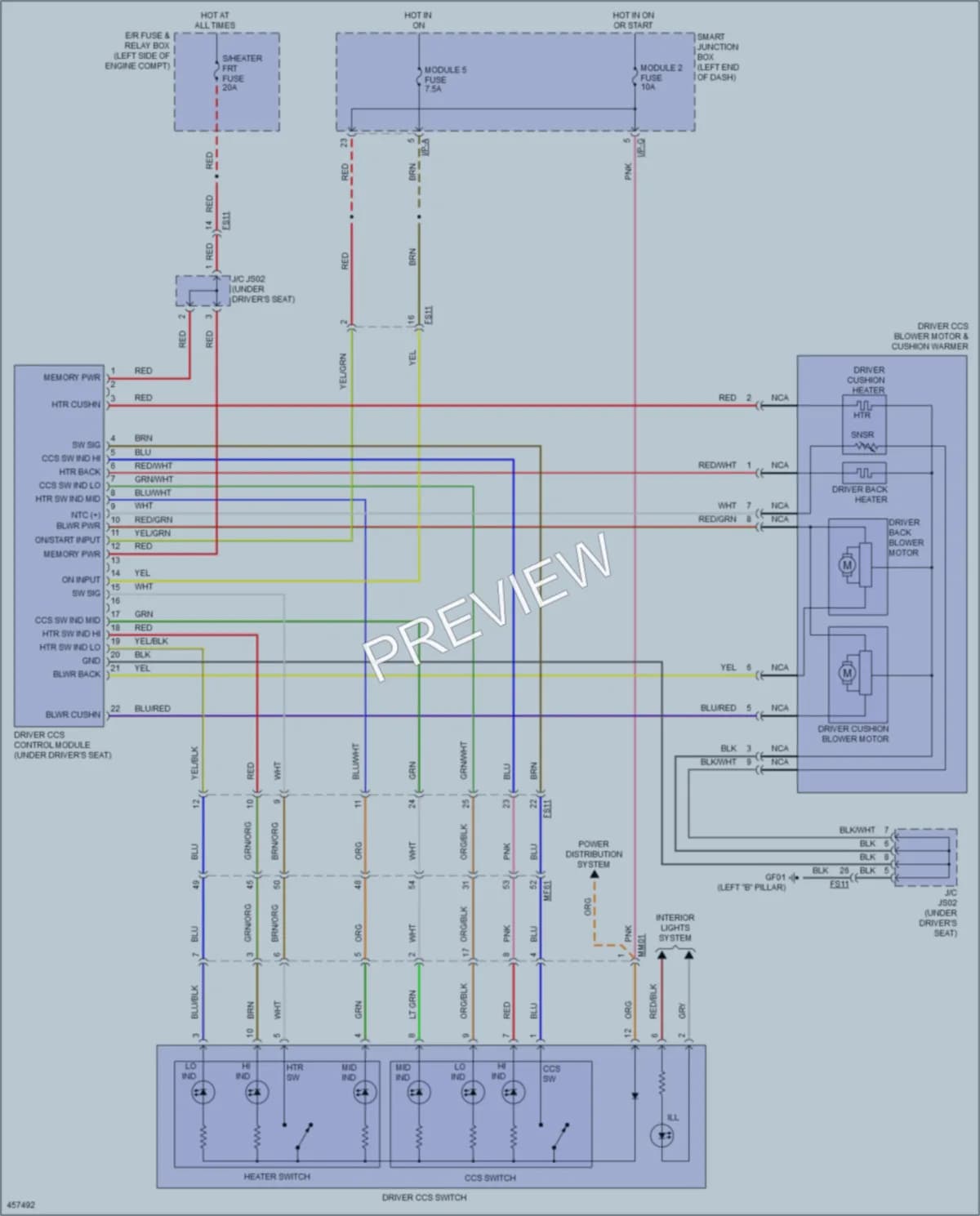 2016 Kia Forte Power Seats wiring diagram preview