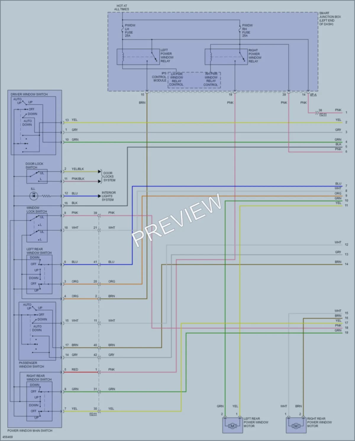 2016 Kia Forte Power Windows wiring diagram preview