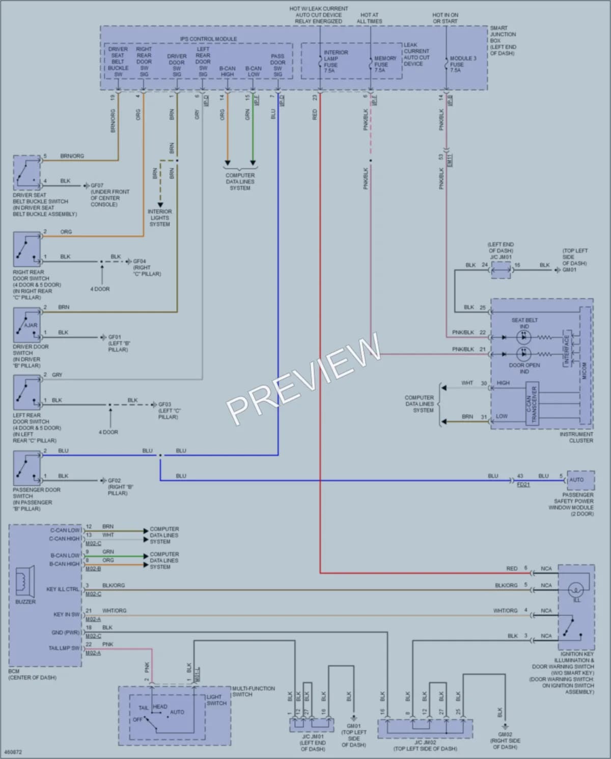 2016 Kia Forte Warning Systems wiring diagram preview