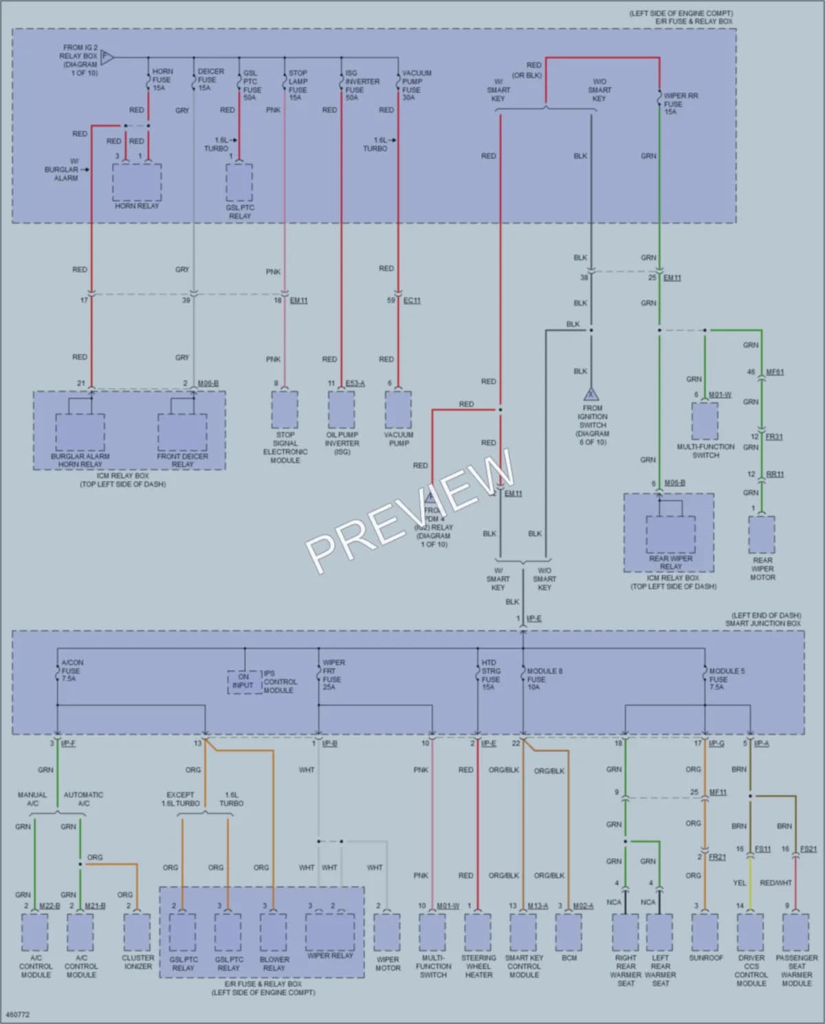 2016 Kia Forte5 Power Distribution wiring diagram preview