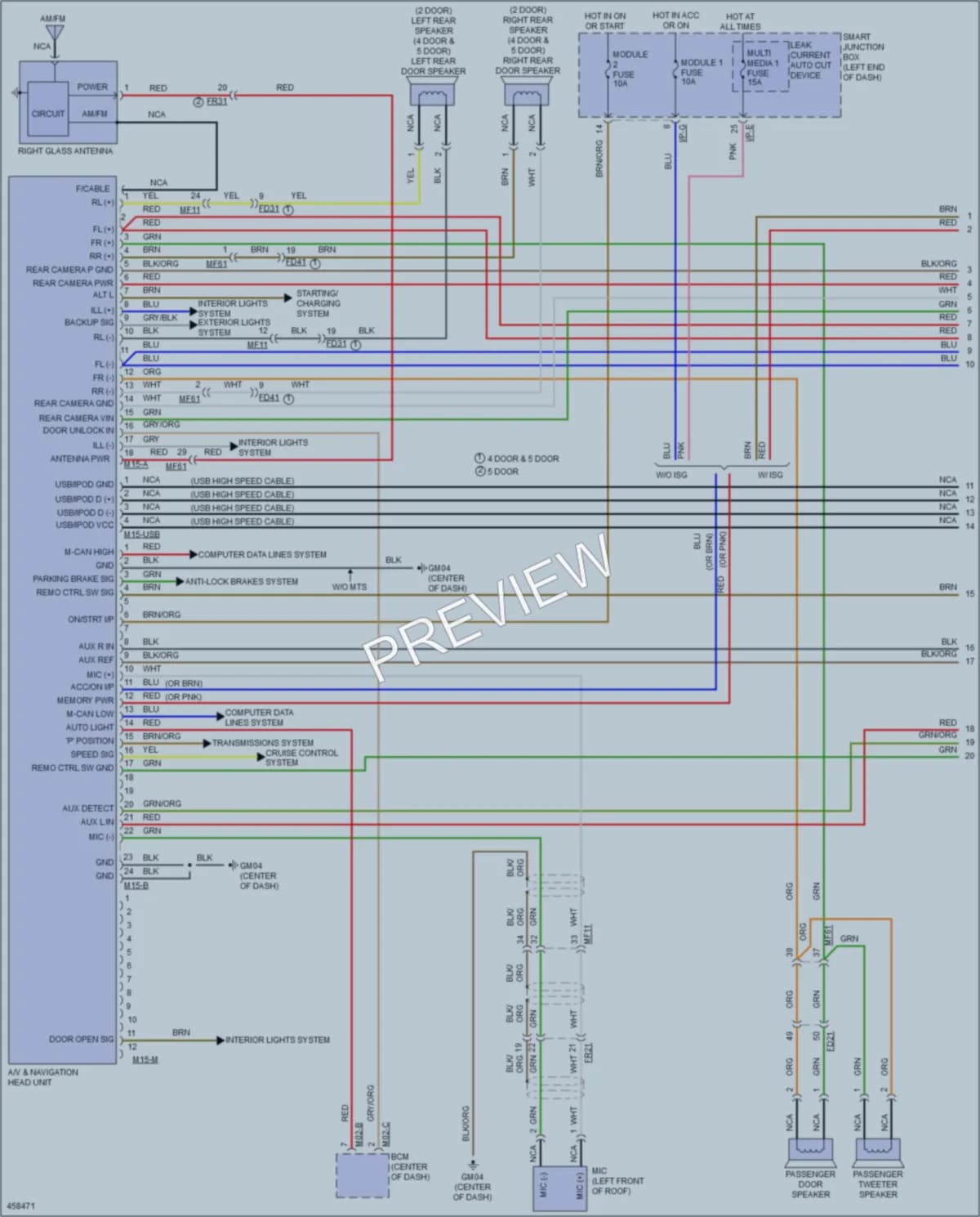 2016 Kia Forte5 Radio wiring diagram preview