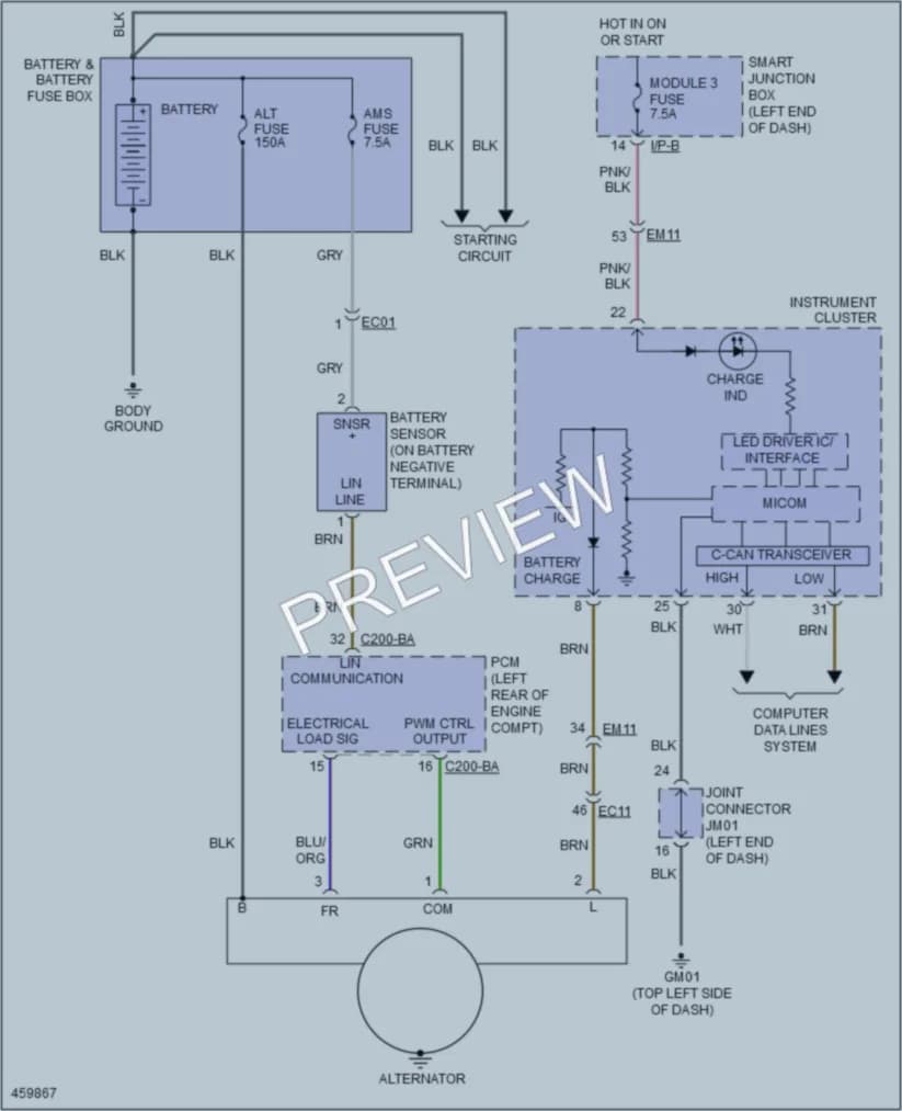 2016 Kia Forte5 Starting Charging wiring diagram preview