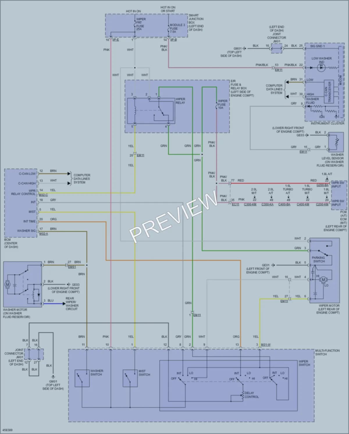 2016 Kia Forte5 Wiper Washer wiring diagram preview