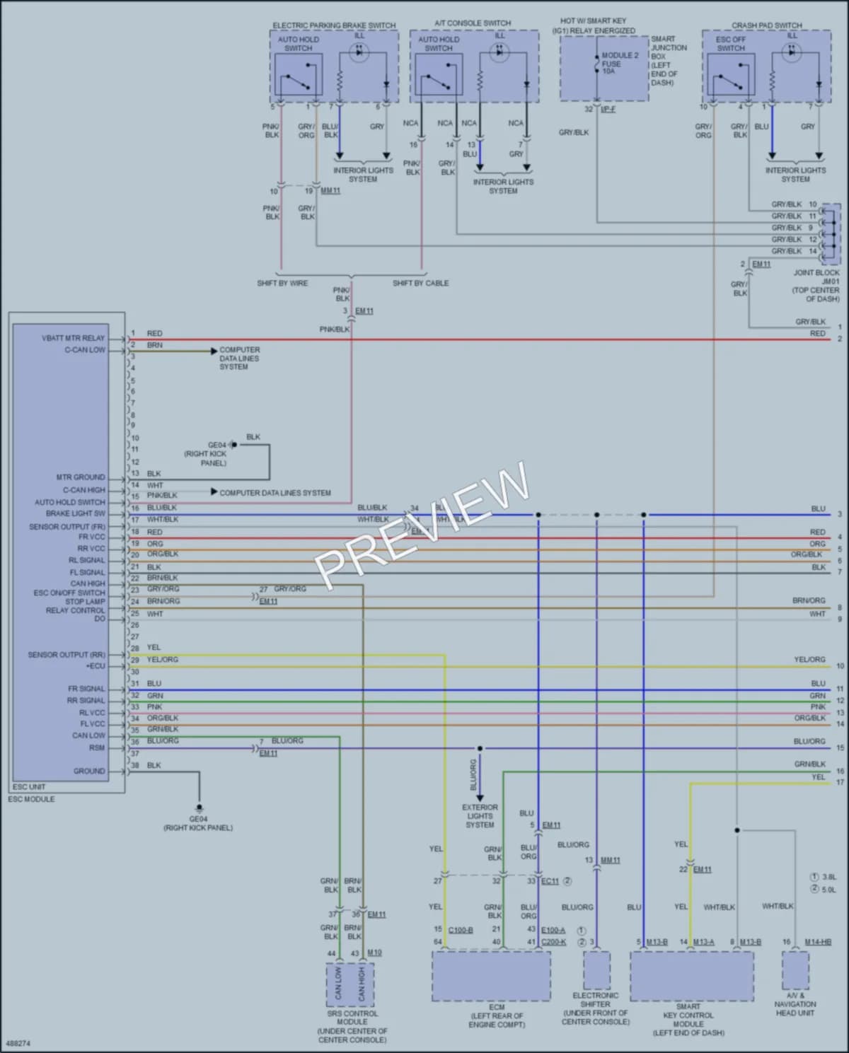 2016 Kia K900 Anti Lock Brakes wiring diagram preview