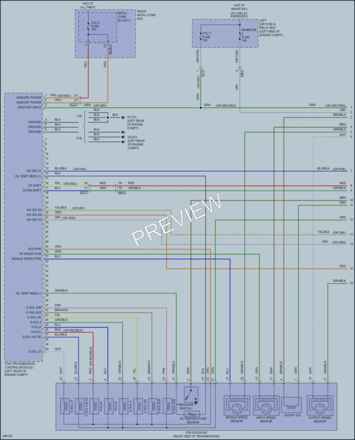 2016 Kia K900 Transmission wiring diagram preview
