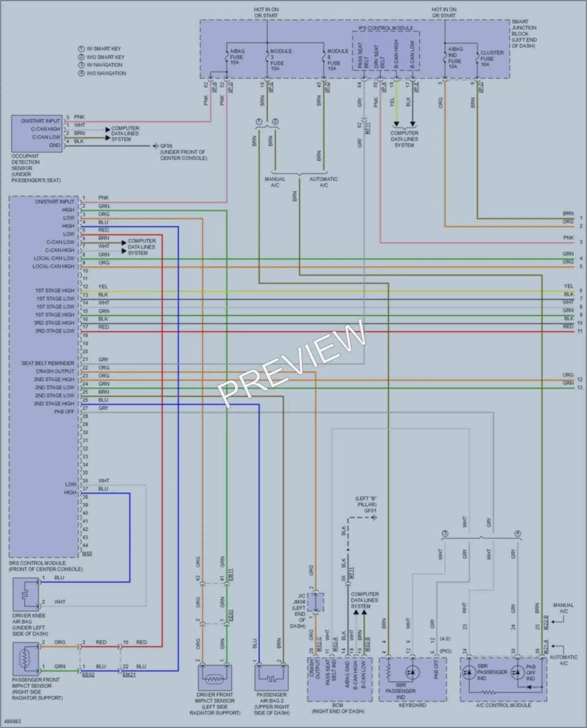 2016 Kia Optima Supplemental Restraints wiring diagram preview