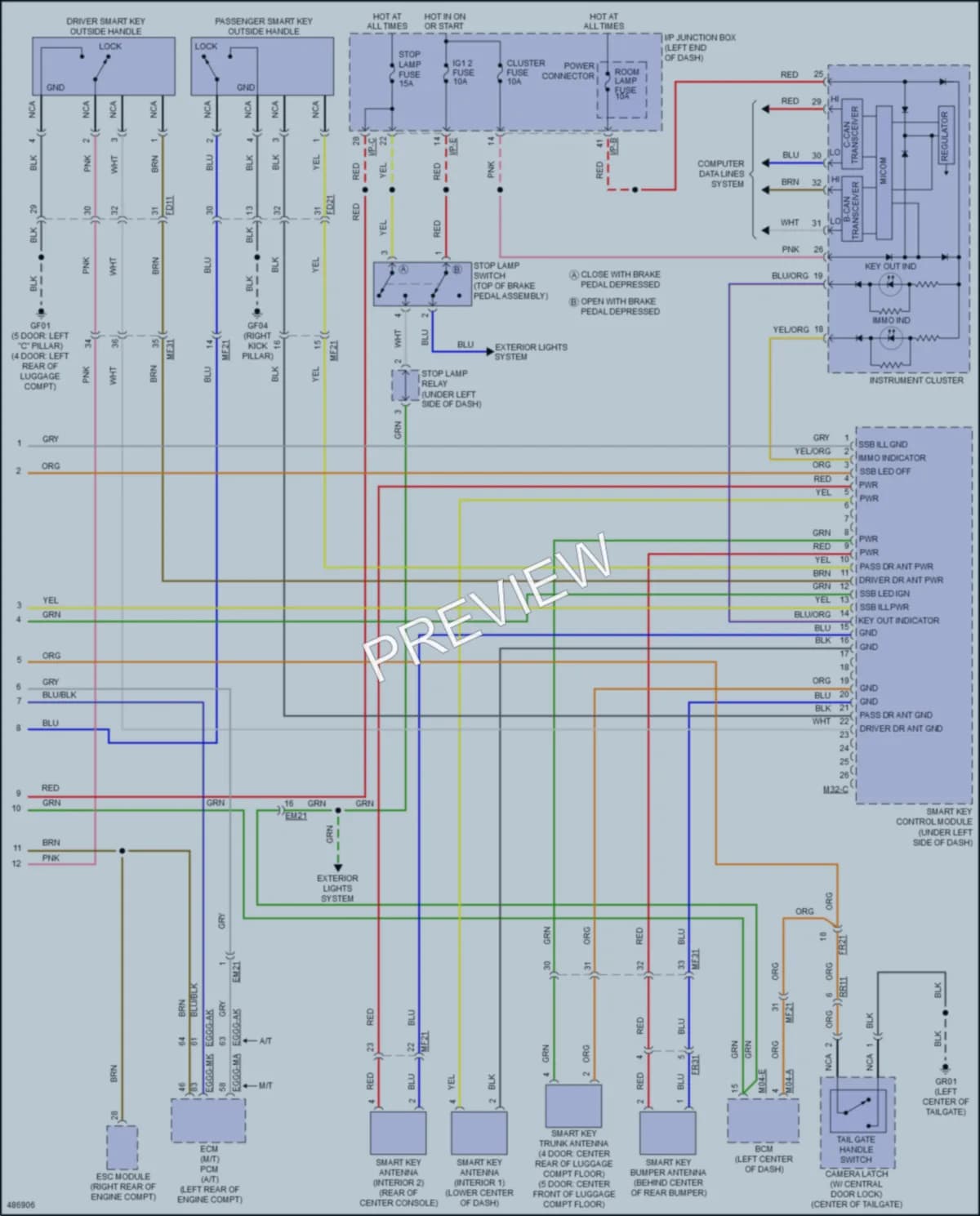 2016 Kia Rio Anti Theft wiring diagram preview