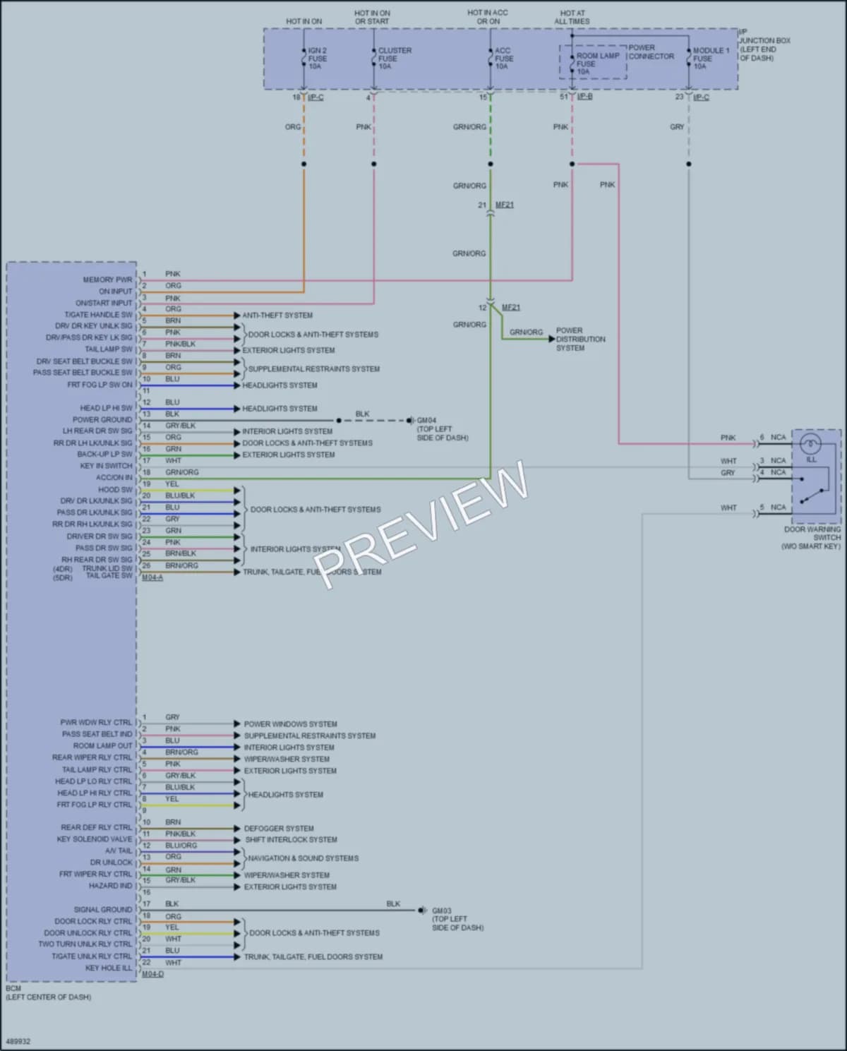 2016 Kia Rio Body Control Modules wiring diagram preview