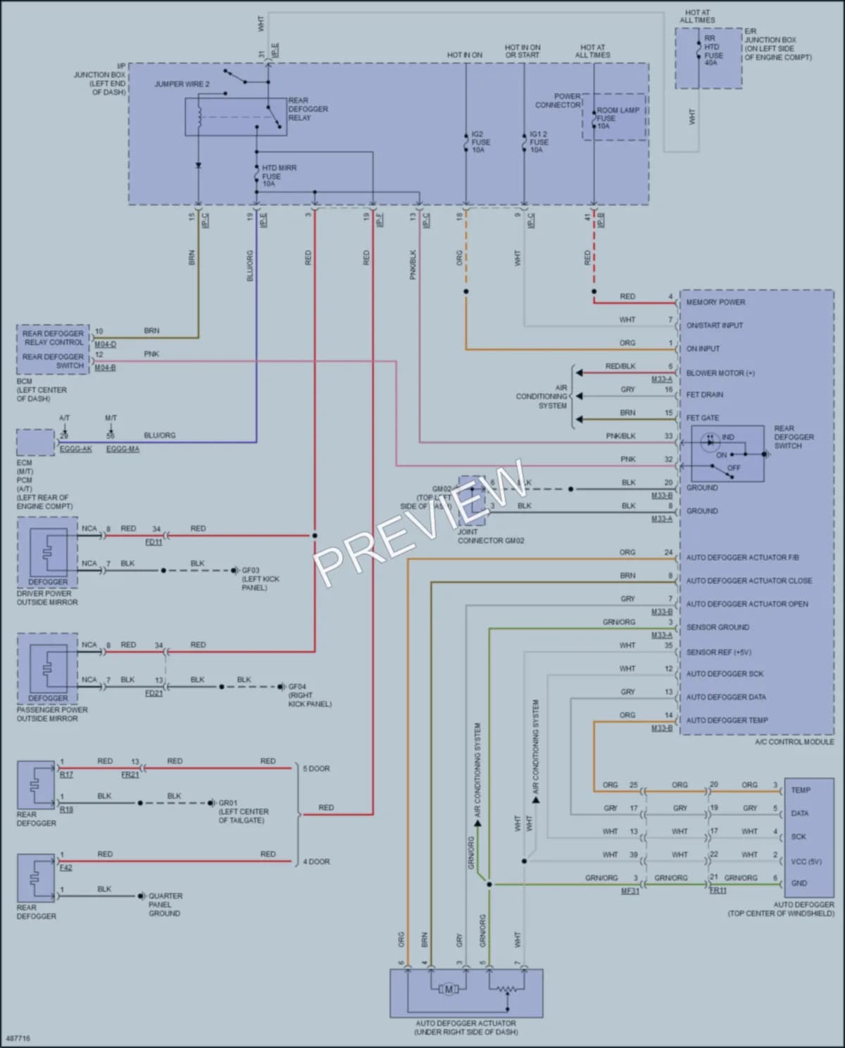 2016 Kia Rio Defoggers wiring diagram preview
