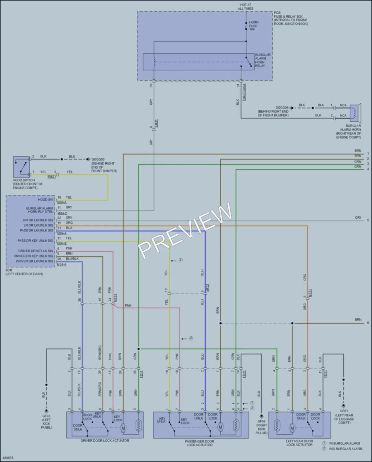 2016 Kia Rio Power Door Locks wiring diagram preview