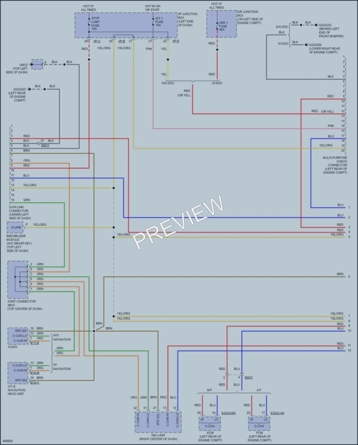 2016 Kia Rio5 Computer Data Lines wiring diagram preview
