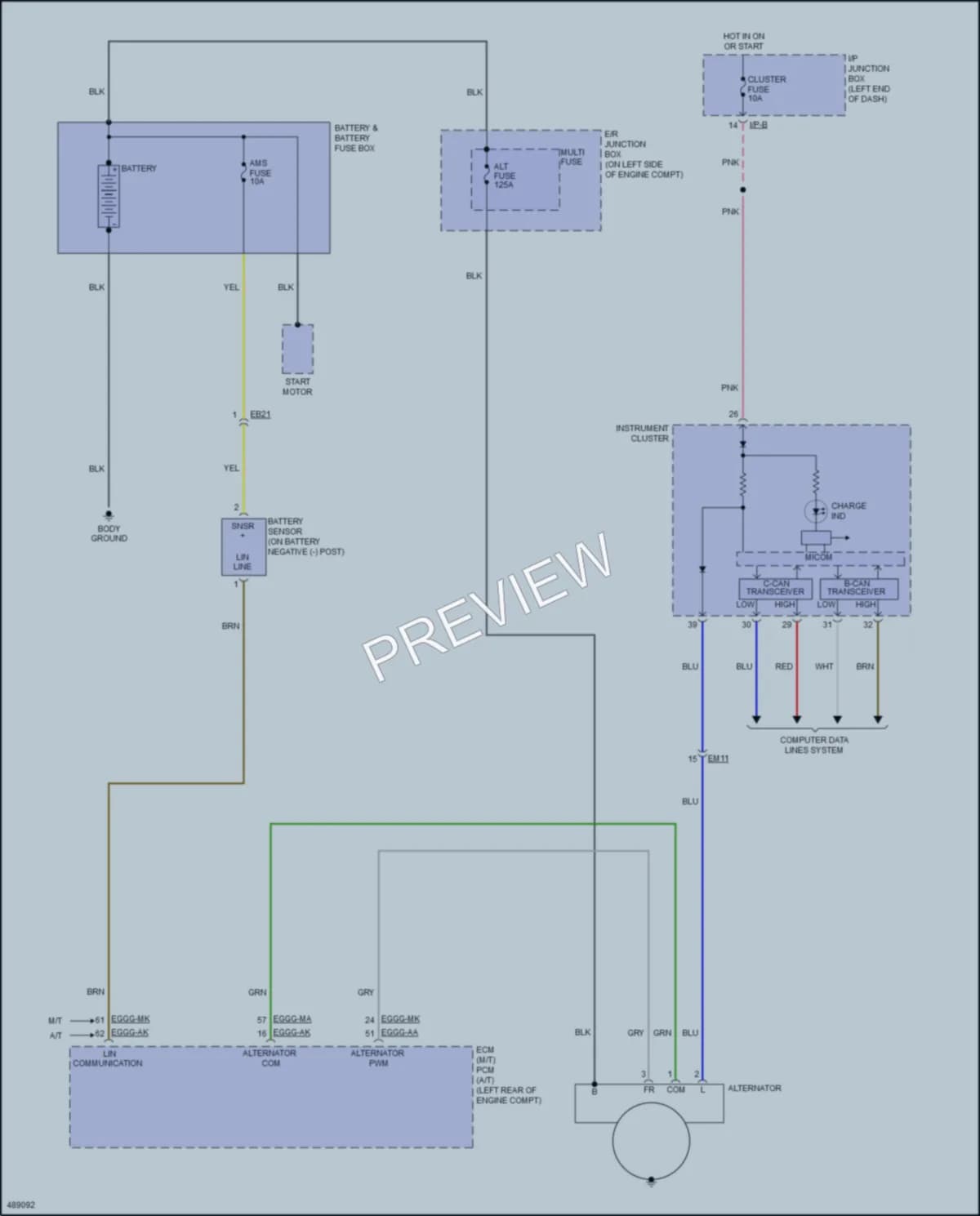 2016 Kia Rio5 Starting Charging wiring diagram preview