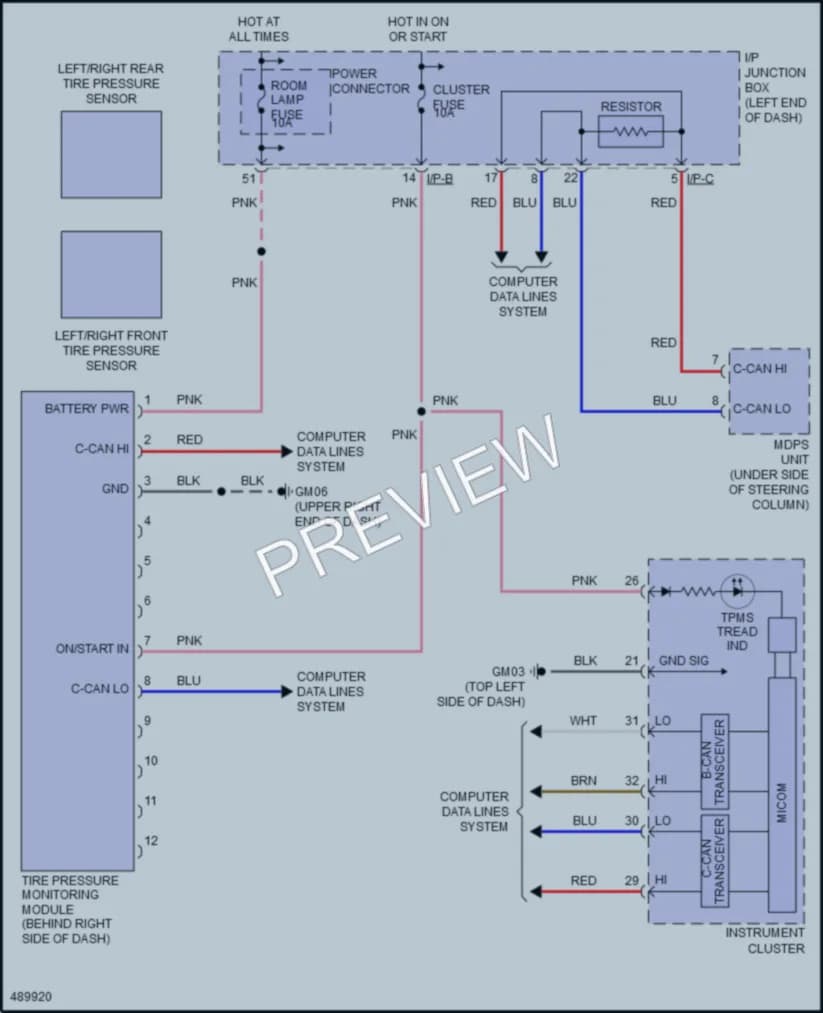 2016 Kia Rio5 Warning Systems wiring diagram preview