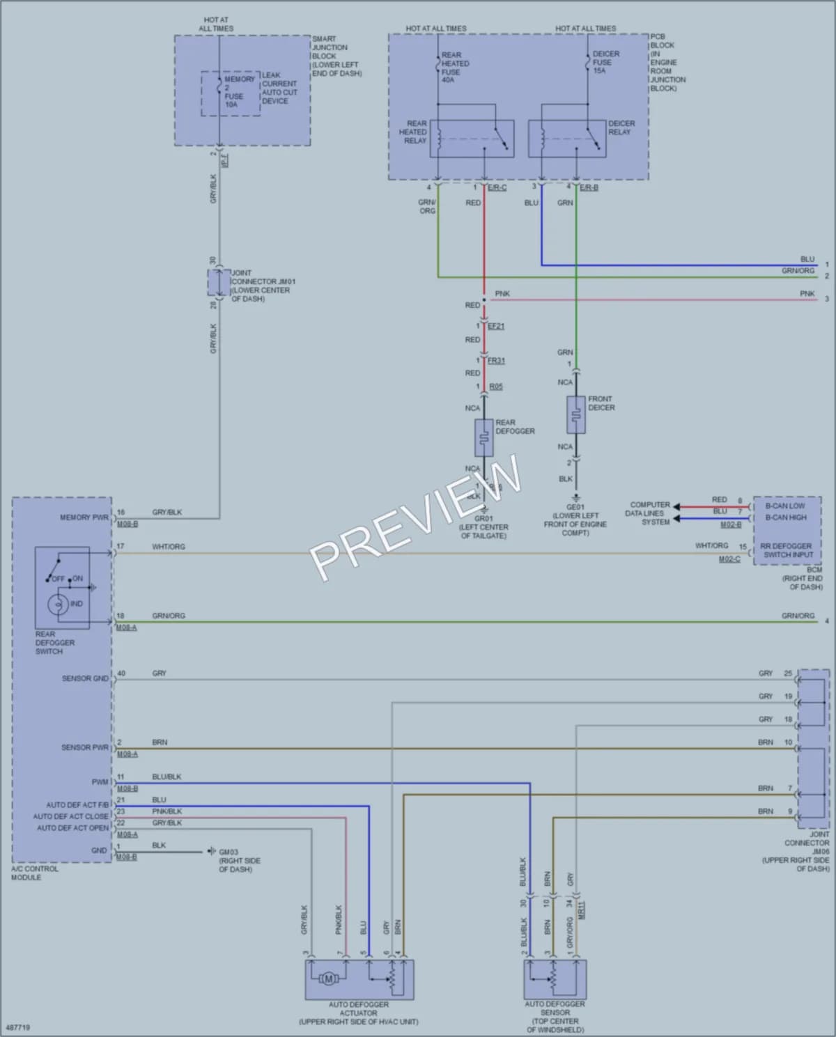 2016 Kia Sedona Defoggers wiring diagram preview