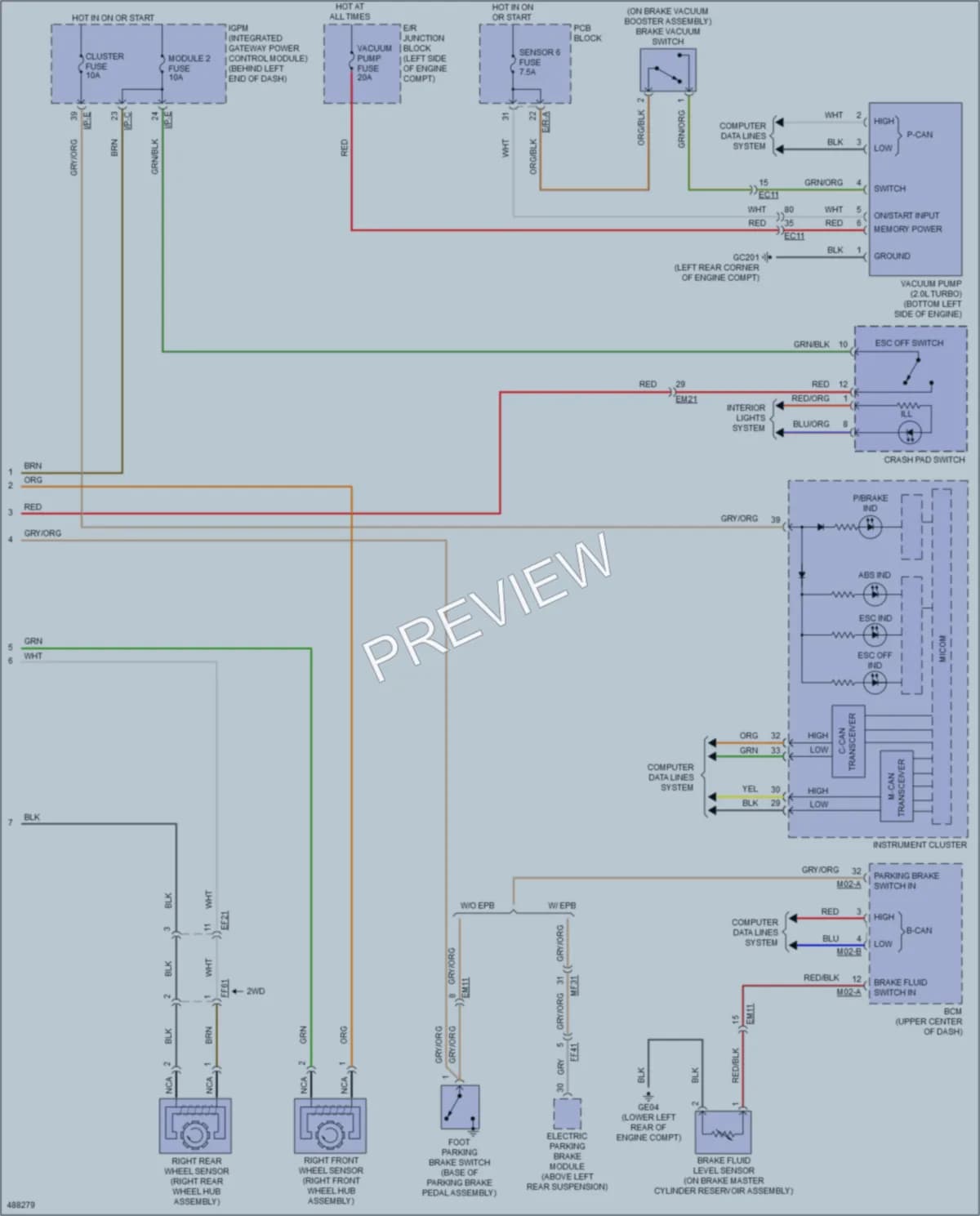 2016 Kia Sorento Anti Lock Brakes wiring diagram preview