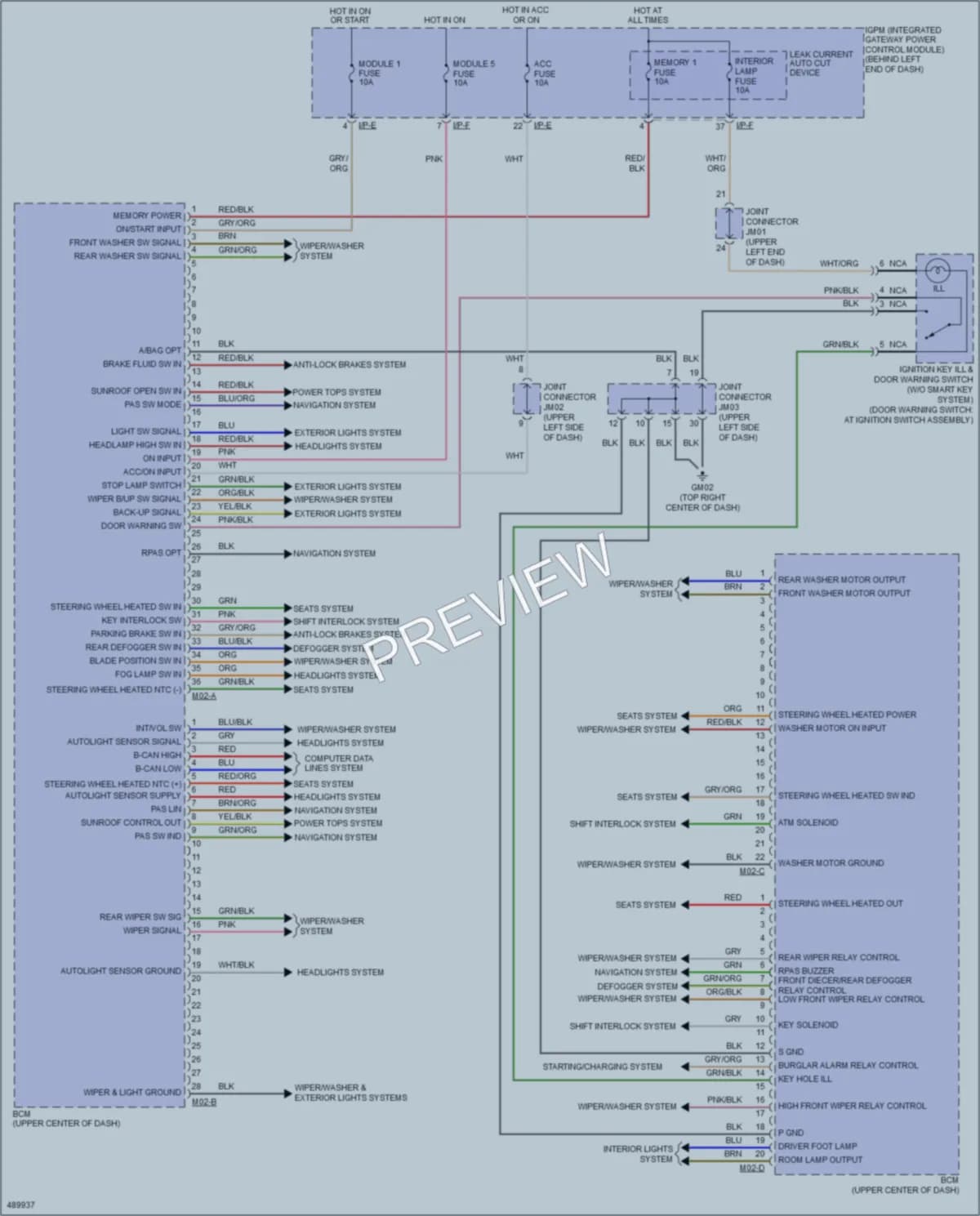 2016 Kia Sorento Body Control Modules wiring diagram preview