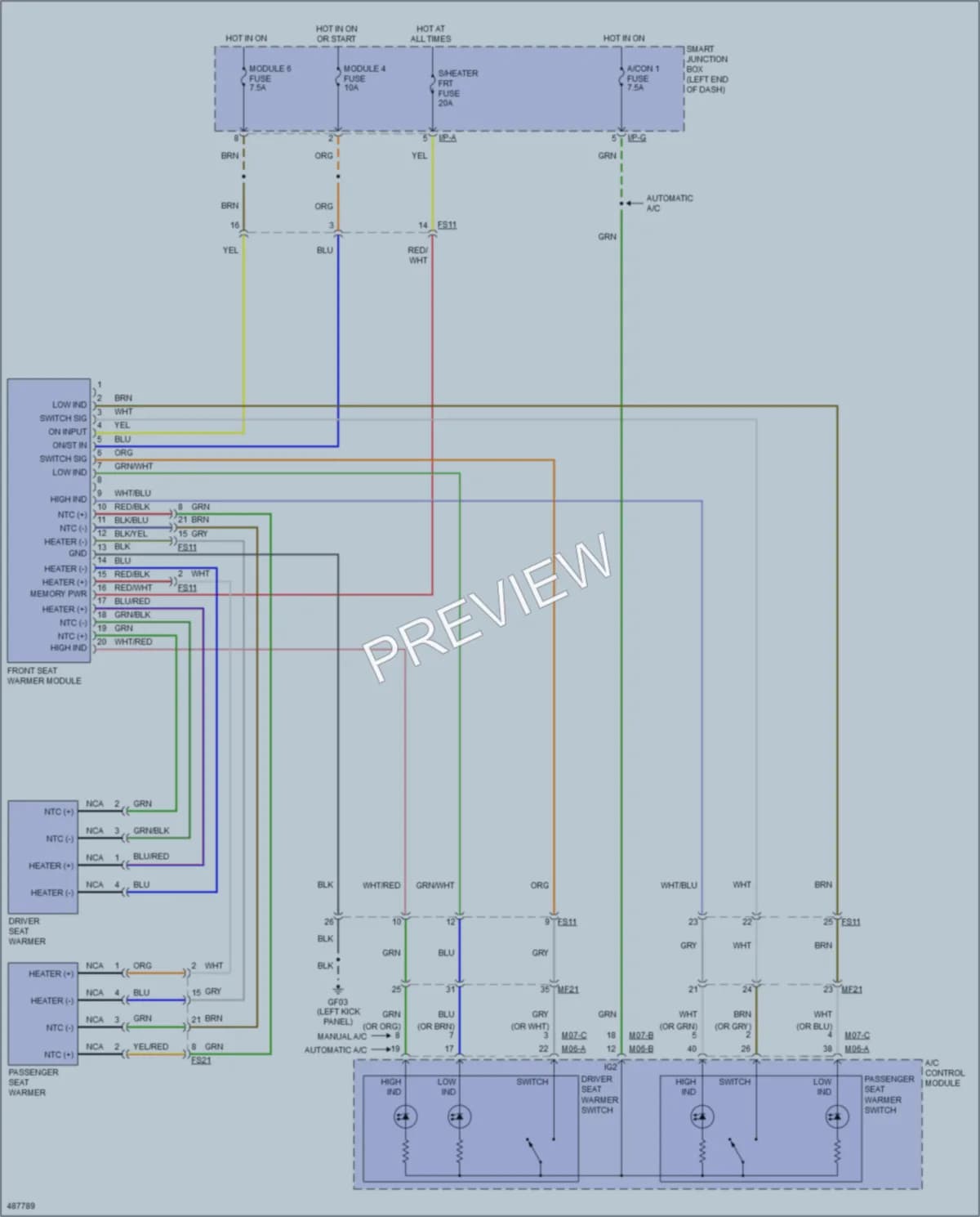 2016 Kia Soul Power Seats wiring diagram preview