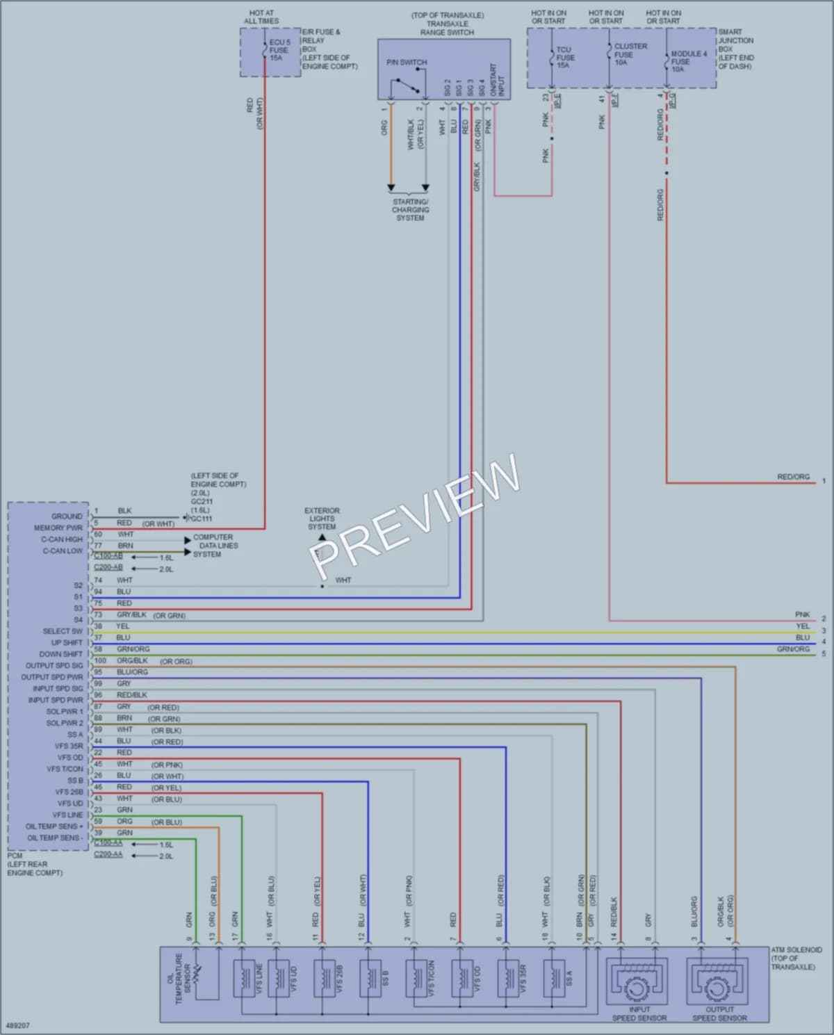 2016 Kia Soul Transmission wiring diagram preview