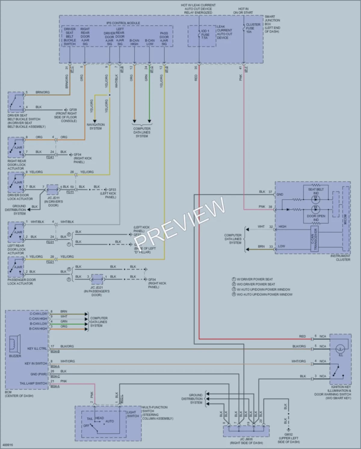 2016 Kia Soul Warning Systems wiring diagram preview