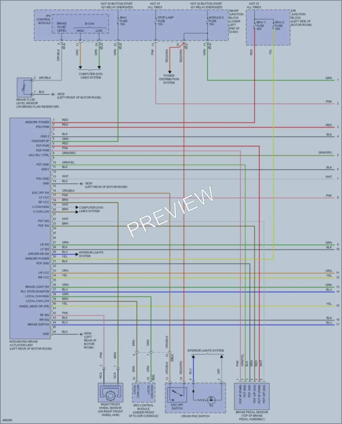 2016 Kia SoulEV Anti Lock Brakes wiring diagram preview