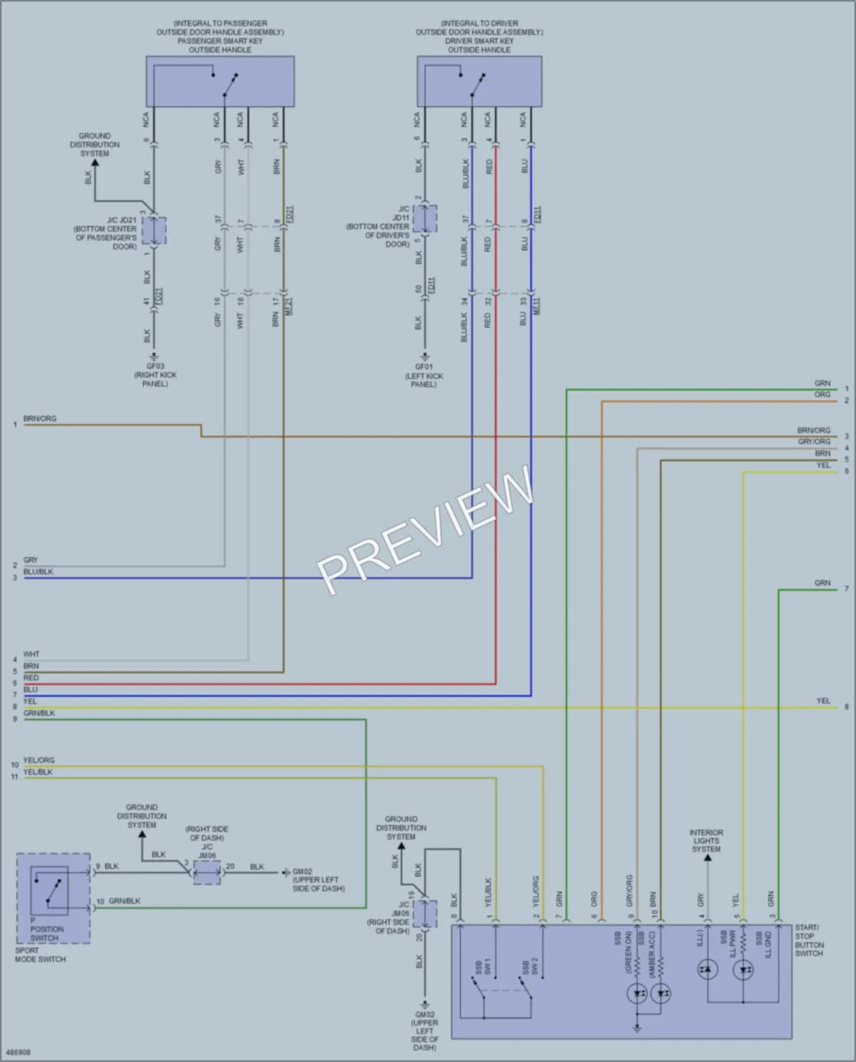 2016 Kia SoulEV Anti Theft wiring diagram preview