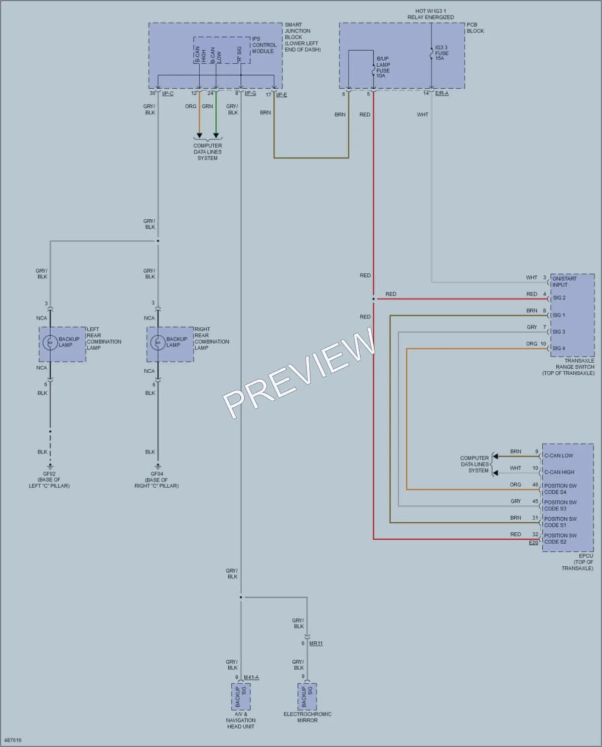 2016 Kia SoulEV Exterior Lights wiring diagram preview