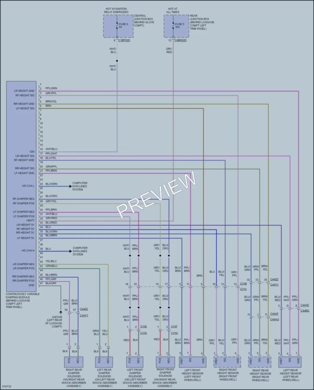 2016 LandRover DiscoverySport Electronic Suspension wiring diagram preview