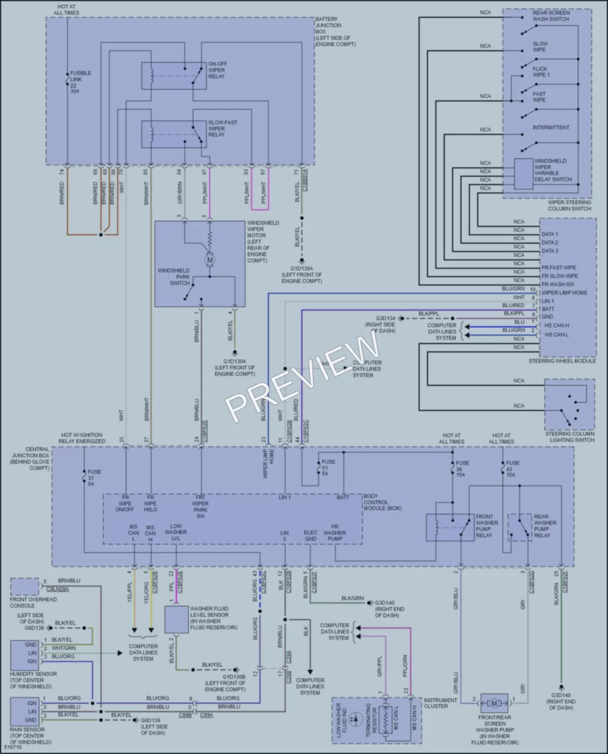 2016 LandRover DiscoverySport Wiper Washer wiring diagram preview