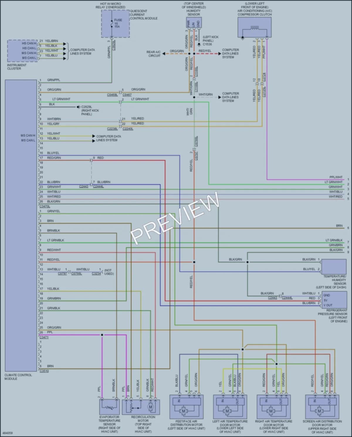 2016 LandRover LR4 Air Conditioning wiring diagram preview