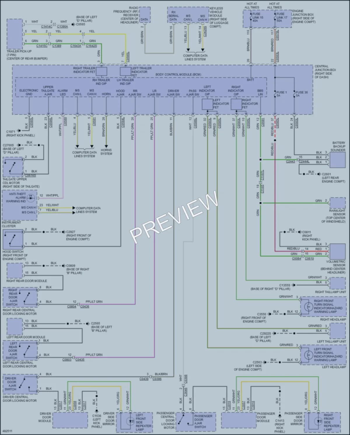 2016 LandRover LR4 Anti Theft wiring diagram preview