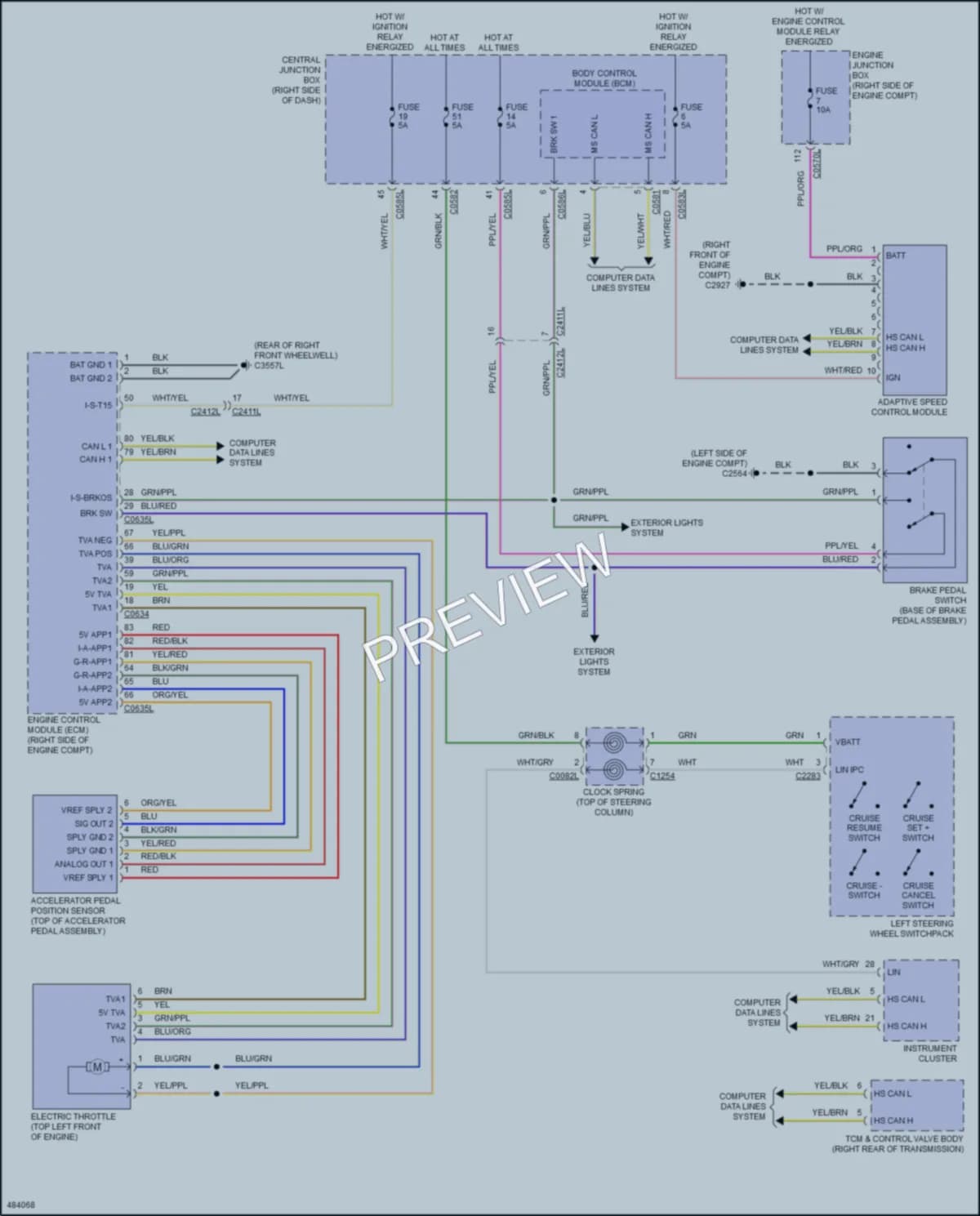2016 LandRover LR4 Cruise Control wiring diagram preview
