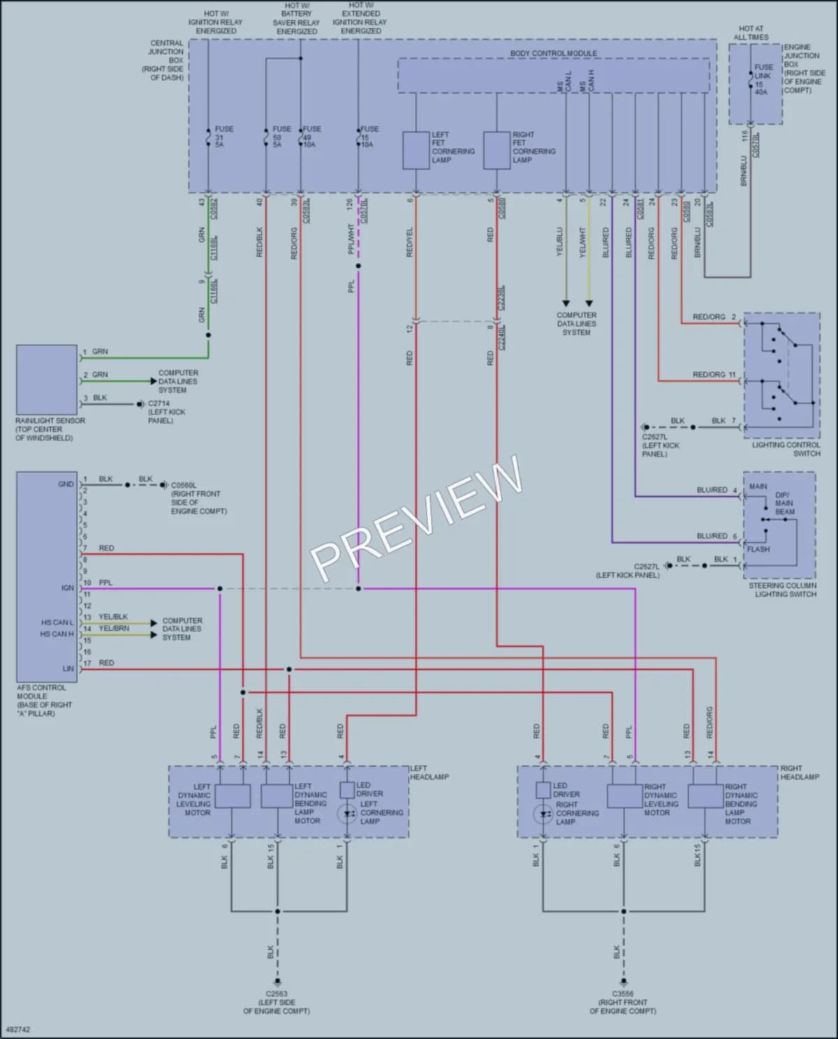 2016 LandRover LR4 Headlights wiring diagram preview