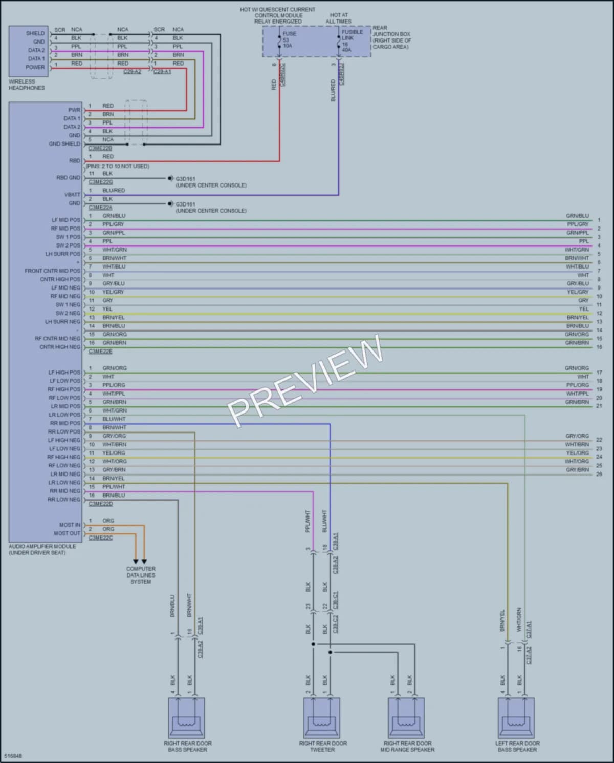2016 LandRover RangeRover Radio wiring diagram preview