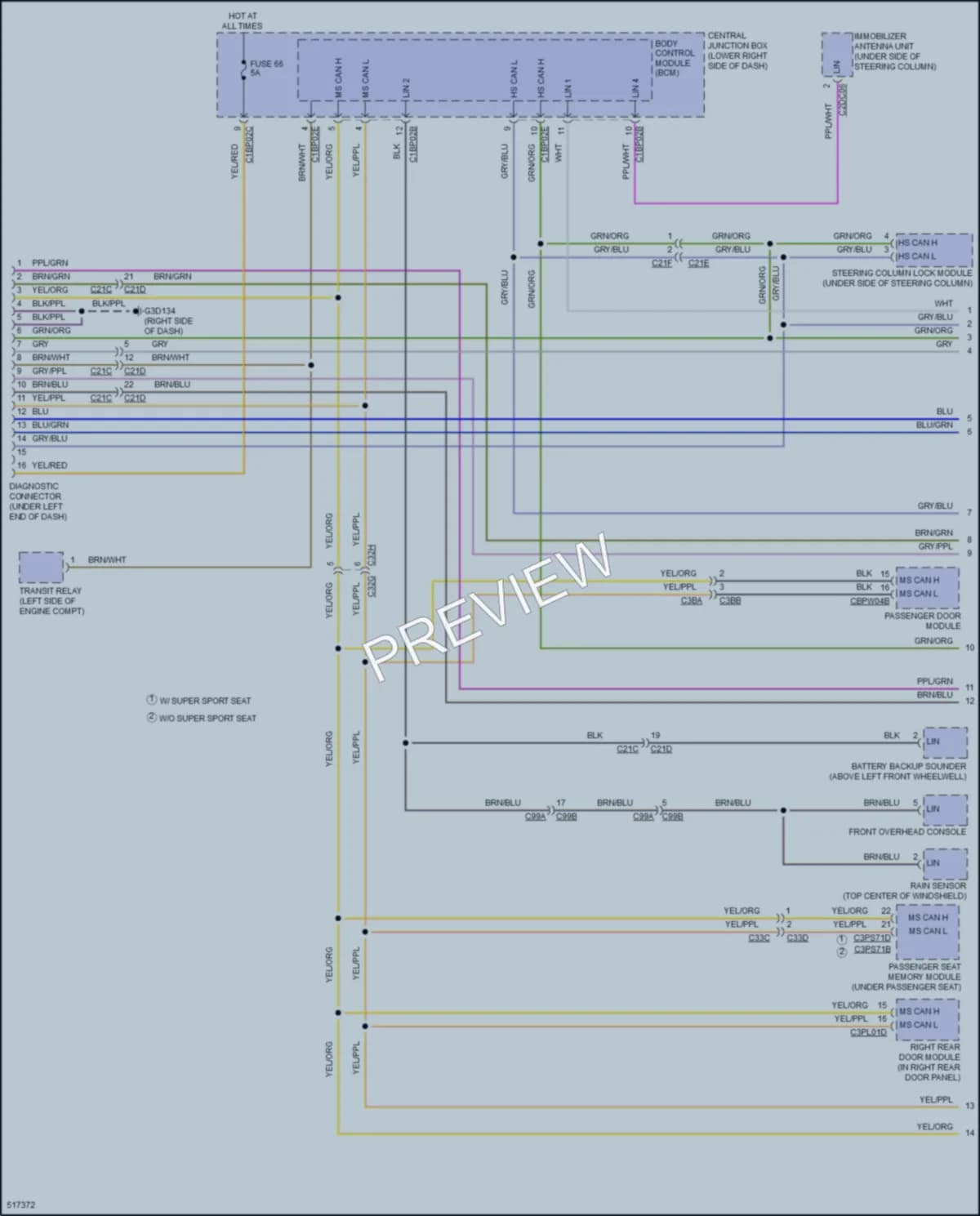 2016 LandRover RangeRoverEvoque Computer Data Lines wiring diagram preview