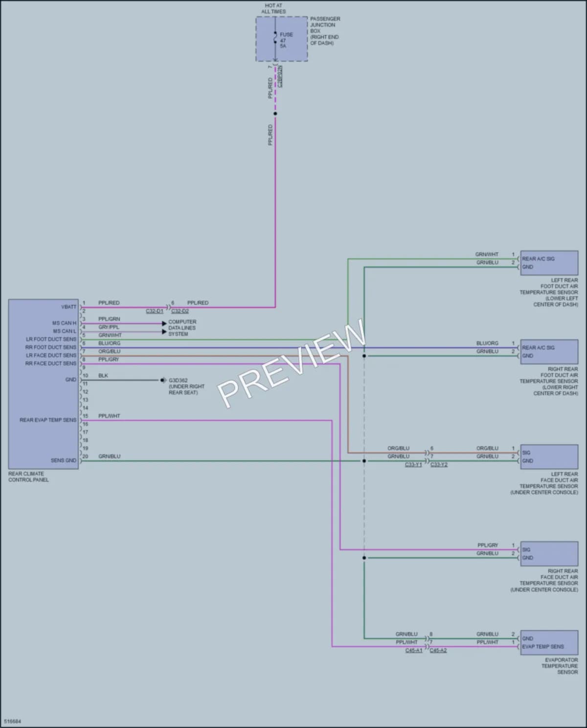 2016 LandRover RangeRoverSport Air Conditioning wiring diagram preview