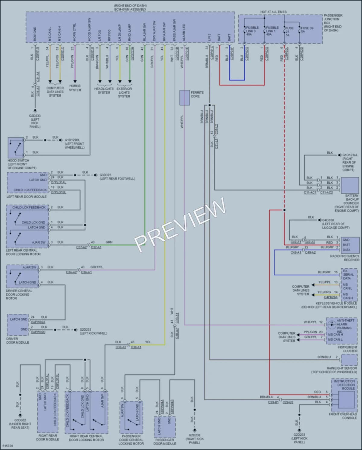 2016 LandRover RangeRoverSport Anti Theft wiring diagram preview