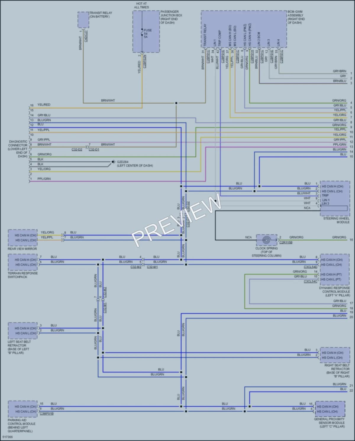 2016 LandRover RangeRoverSport Computer Data Lines wiring diagram preview