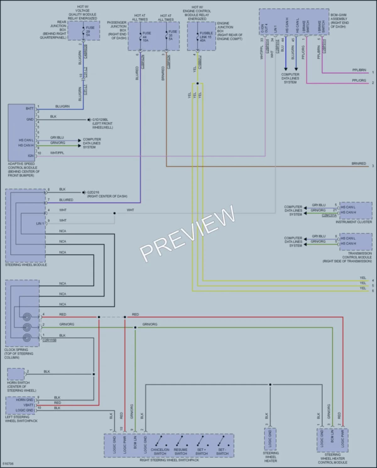 2016 LandRover RangeRoverSport Cruise Control wiring diagram preview